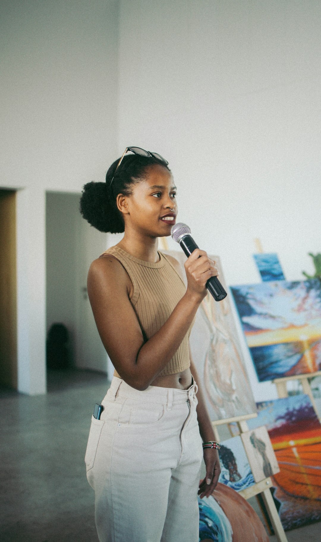 confident communicator speaking